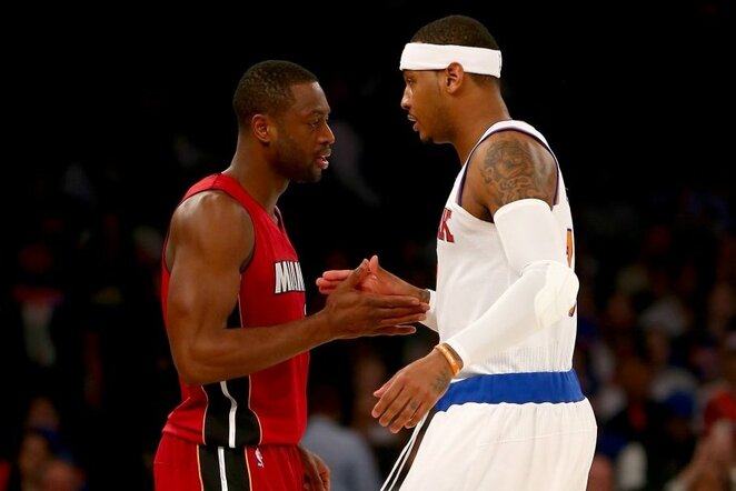 Dwyane Wade ir Carmelo Anthony | Scanpix nuotr.