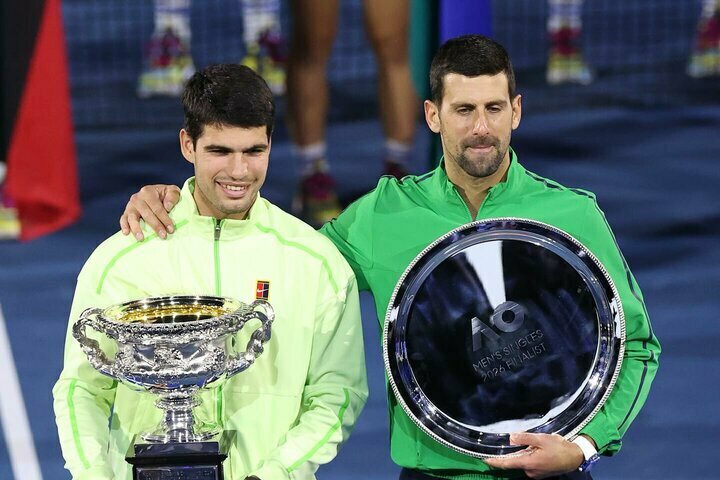 Novakas Djokovičius su Carlosu Alcarazu | Instagram.com nuotr
