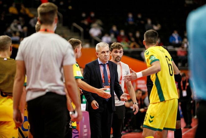 Lietuvos – Kosta Rikos futsal rinktinių rungtynių akimirka | Eriko Ovčarenko / BNS foto nuotr.