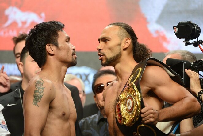 Manny Pacquiao ir Keithas Thurmanas | Scanpix nuotr.