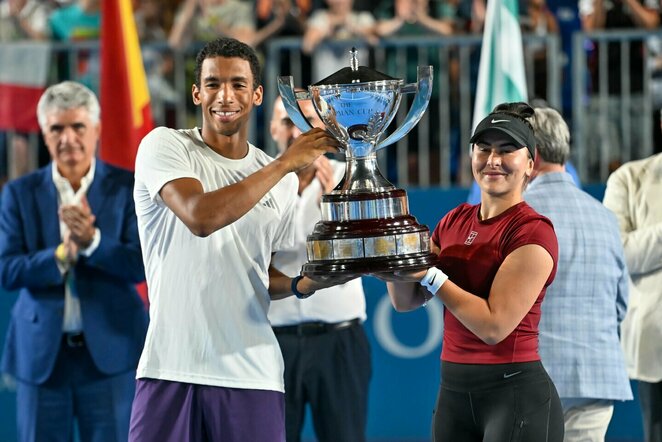 Felixas Auger-Aliassime ir Bianca Andreescu | Scanpix nuotr.