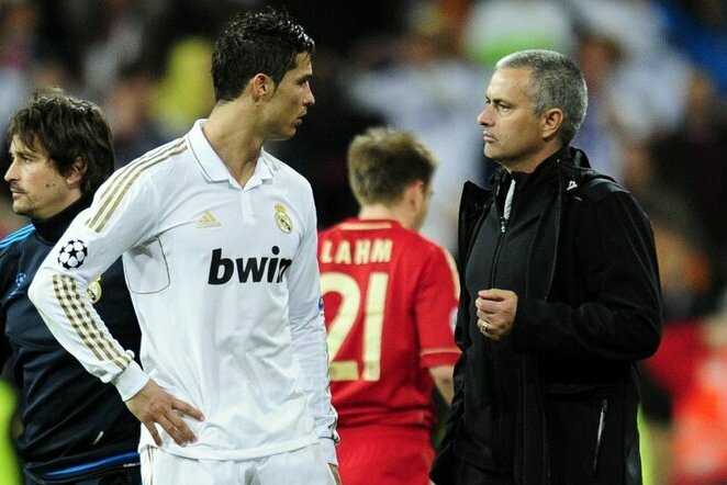 2012 m: Cristiano Ronaldo ir Jose Mourinho | Scanpix nuotr.