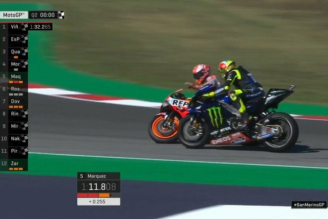 Marcas Marquezas ir Valentino Rossi | „Twitter“ nuotr.