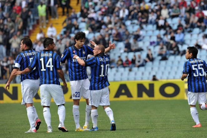 „Inter“ džiaugiasi įvarčiu | AFP/Scanpix nuotr.