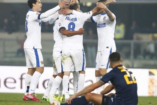 „Inter“ džiaugiasi įvarčiu | LaPresse/Scanpix nuotr.