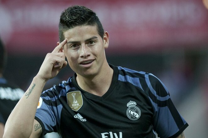 18. Jamesas Rodriguezas – iš „Monaco“ į „Real“ 2014 m. Perėjimo suma: 76 mln. eurų. Perėjimo suma, įvertinus infliaciją: 79,12 mln. eurų. | Scanpix nuotr.