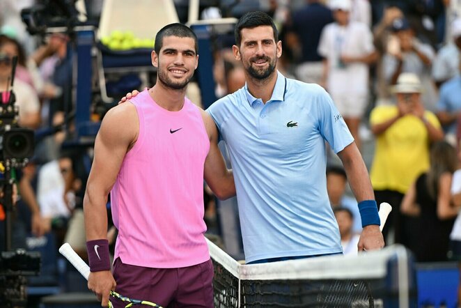Carlosas Alcarazas ir Novakas Djokovičius | Scanpix nuotr.