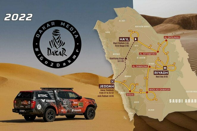 2022 m. Dakaro maršrutas | Organizatorių nuotr.