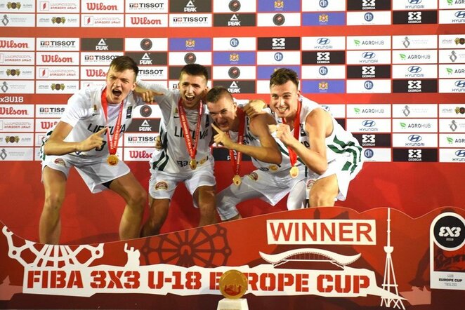 Lietuvos jaunių 3x3 krepšinio rinktinė Europos čempionate | FIBA nuotr.