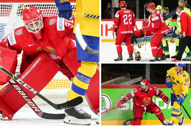 Baltarusijos ir Švedijos rungtynių akimirka | IIHF nuotr.