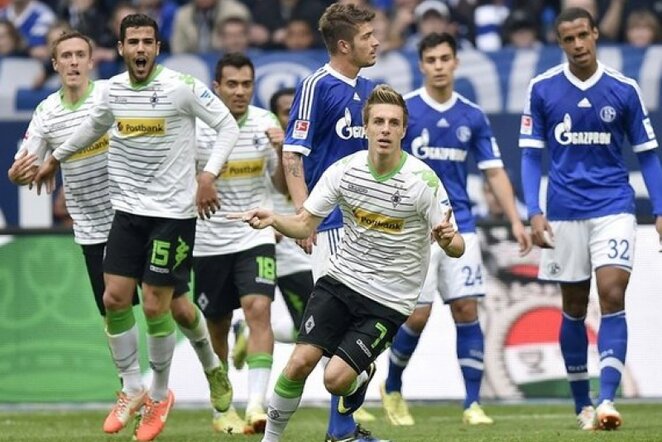 „Moenchengladbach“ futbolininkų džiaugsmas | AP/Scanpix nuotr.