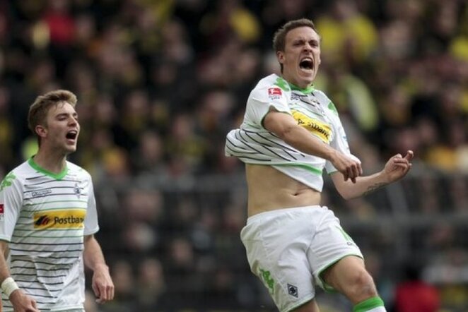 „Monchengladbach“ futbolininkų džiaugsmas | REUTERS/Scanpix nuotr.