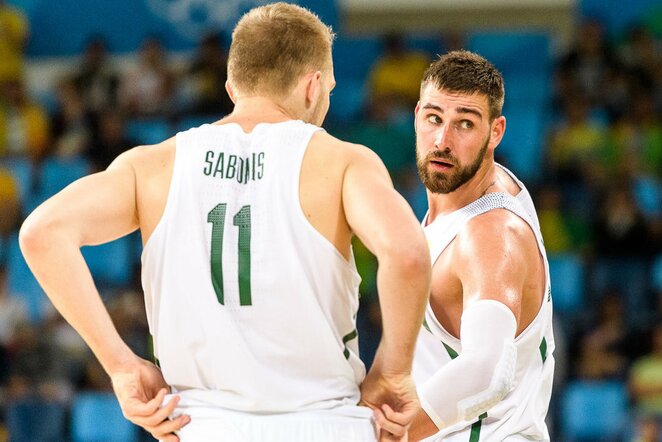 Domantas Sabonis ir Jonas Valančiūnas | Scanpix nuotr.