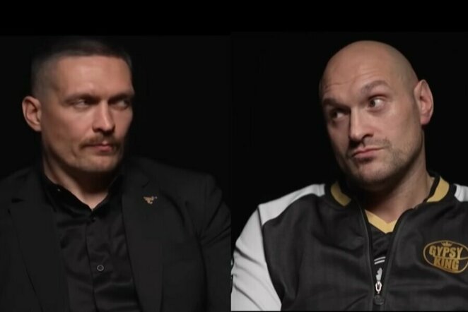 Oleksandras Usykas ir Tysonas Fury | „Stop“ kadras