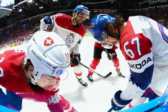 Čekija – Šveicarija rungtynių akimirka | IIHF nuotr.