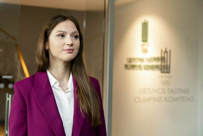 Aliaksandra Herasimenia Vilniuje | Luko Balandžio / BNS foto nuotr.