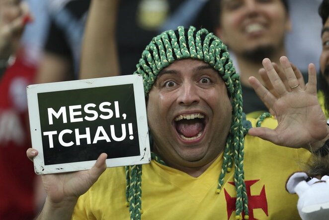 Brazilijos ir Argentinos rungtynių akimirka | Scanpix nuotr.