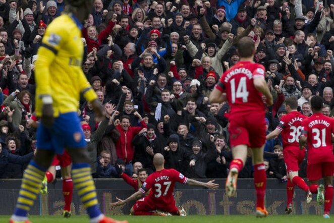„Liverpool“ – „Arsenal“ rungtynių akimirka | AP/Scanpix nuotr.