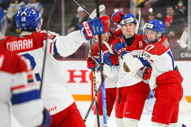 Suomija U-20 – Čekija U-20 ledo ritulio rungtynių akimirka | IIHF nuotr.