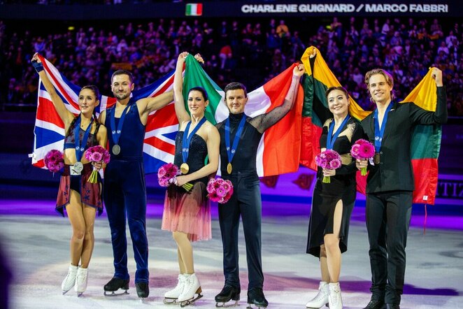 Europos dailiojo čiuožimo čempionato apdovanojimai | Teodoro Biliūno / BNS foto nuotr.