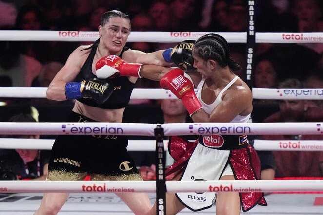 Katie Taylor ir Amanda Serrano | Scanpix nuotr.