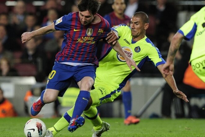 "Barcelona" klubo puolėjas Lionelis Messi sunkiai sustabdomas | AFP nuotr.