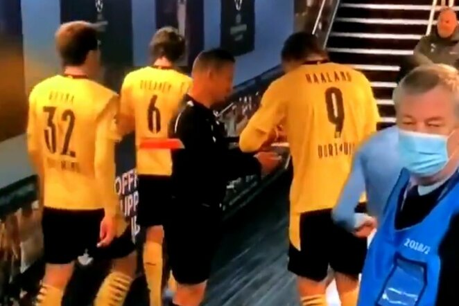 Šoninis teisėjas paprašė E.Haalando autografo   | „Stop“ kadras