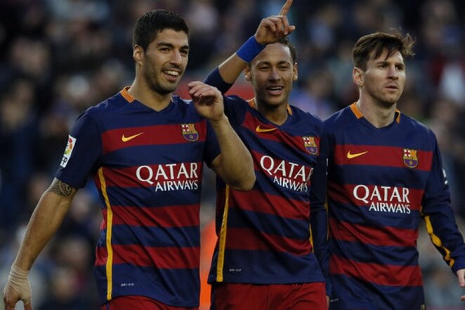 „Barcelona“ atakų trio įmušė visus rungtynių įvarčius | Reuters/Scanpix nuotr.