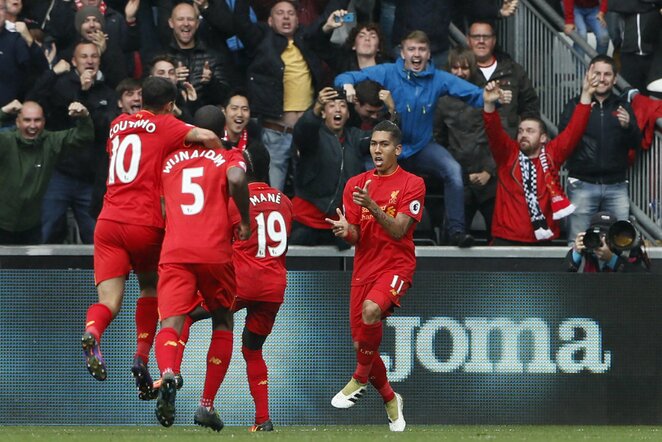 „Liverpool“ švenčia įvartį | Scanpix nuotr.
