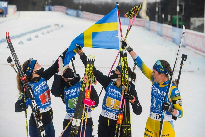 Švedijos moterų biatlono rinktinė | Scanpix nuotr.