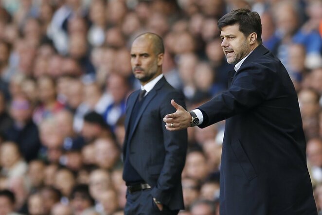 P.Guardiola ir M.Pochettino | Scanpix nuotr.