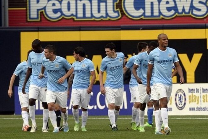 „Manchester City“ džiaugiasi vienu savo įvarčiu | AFP/Scanpix nuotr.