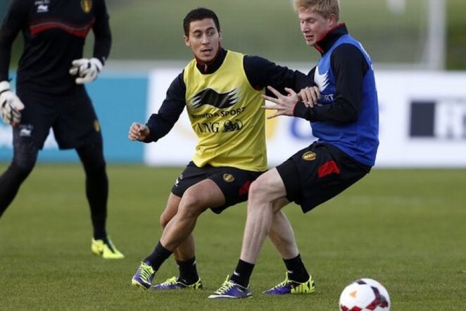 Edenas Hazardas ir Kevinas De Bruyne | Reuters/Scanpix nuotr.