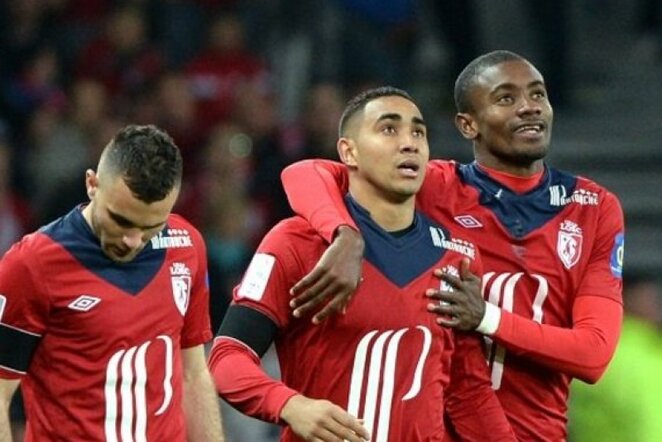 „Lille“ žaidėjai džiaugiasi įvarčiu | AFP/Scanpix nuotr.