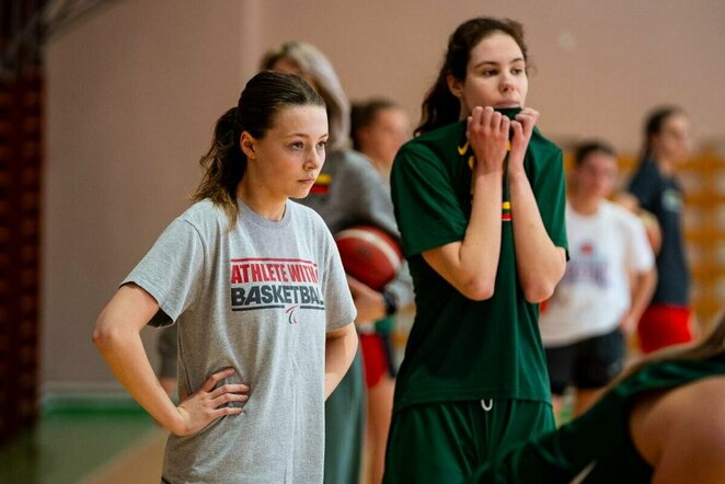 Išeivijos lietuvės pretenduoja į aštuoniolikmečių krepšinio rinktinės sudėtį | LKF nuotr.