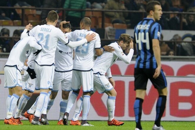 „Lazio“ švenčia įvartį | LaPresse/Scanpix nuotr.