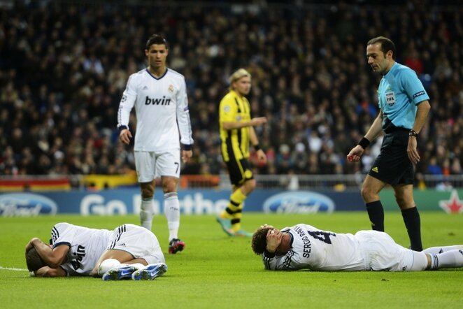 Pepe (kairėje), Cristiano Ronaldo (centre) ir Sergio Ramosas (dešinėje) | AFP/Scanpix nuotr.