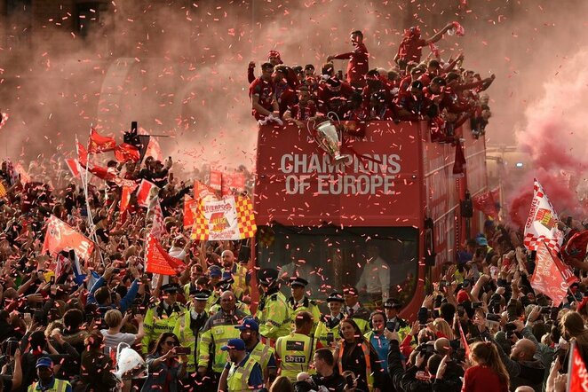 „Liverpool“ gerbėjai pasitiko Čempionų lygos laimėtojus | Scanpix nuotr.