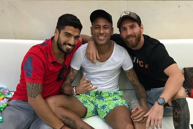Luisas Suarezas, Neymaras ir Lionelis Messi | Instagram.com nuotr