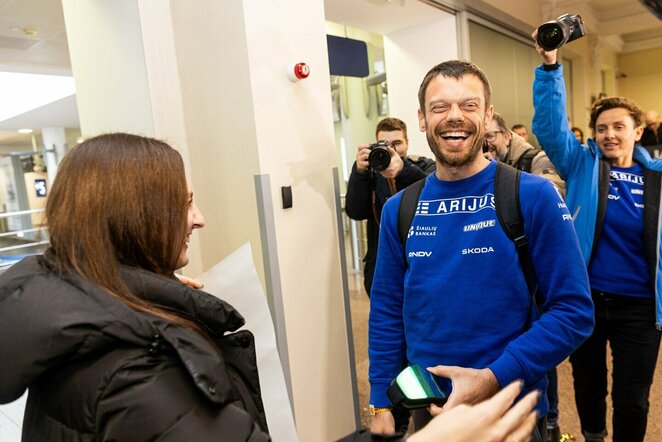 Vaidoto Žalos sutikimas oro uoste | Pauliaus Peleckio / BNS foto nuotr.