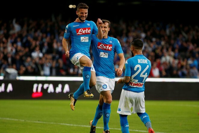 „Napoli“ - „Sassuolo“ rungtynių akimirka | Scanpix nuotr.