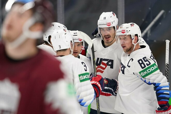 Latvija – JAV rungtynių akimirka | IIHF nuotr.