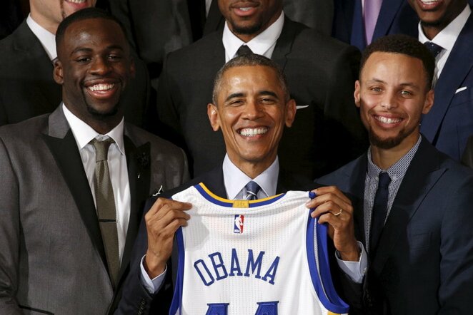 Barackas Obama pagerbė NBA čempionus | Scanpix nuotr.