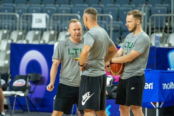 Lietuvos rinktinės treniruotė prieš rungtynes su Prancūzija | Tito Pacausko nuotr.