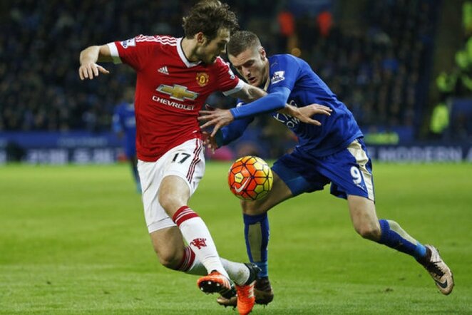 „Leicester“ – „Manchester United“ rungtynių akimirka | Reuters/Scanpix nuotr.