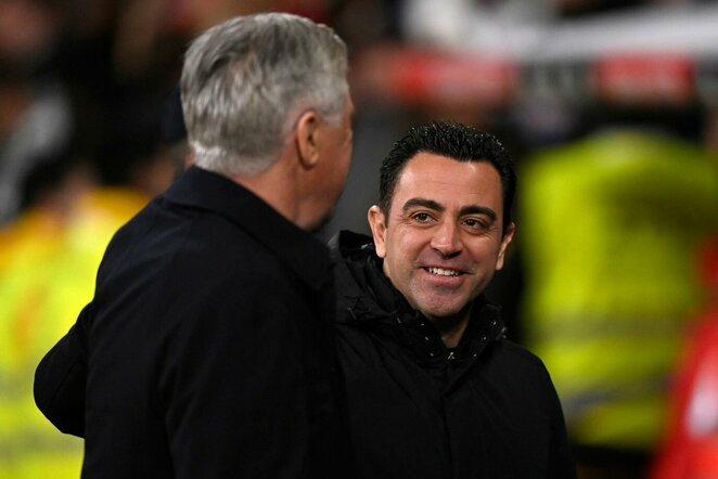 Carlo Ancelotti ir Xavi | Scanpix nuotr.