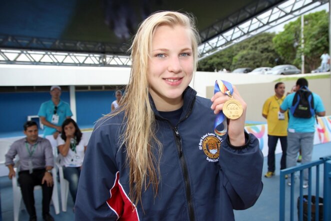 Rūta Meilutytė | gymnasiade-brasilia2013.com/Marcoso Borgeso nuotr.