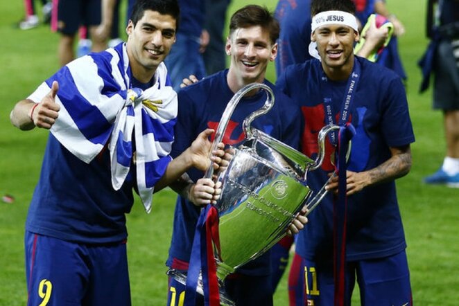 „Barcelona“ klubo atakų tridentas | Reuters/Scanpix nuotr.