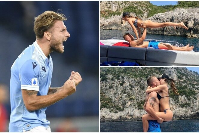Ciro Immobile ir Jessica Melena | „Scanpix“ ir instagram.com nuotr.