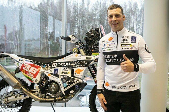 A.Gelažninkas pristatė naują motociklą ir komandą | Pauliaus Peleckio / BNS foto nuotr.